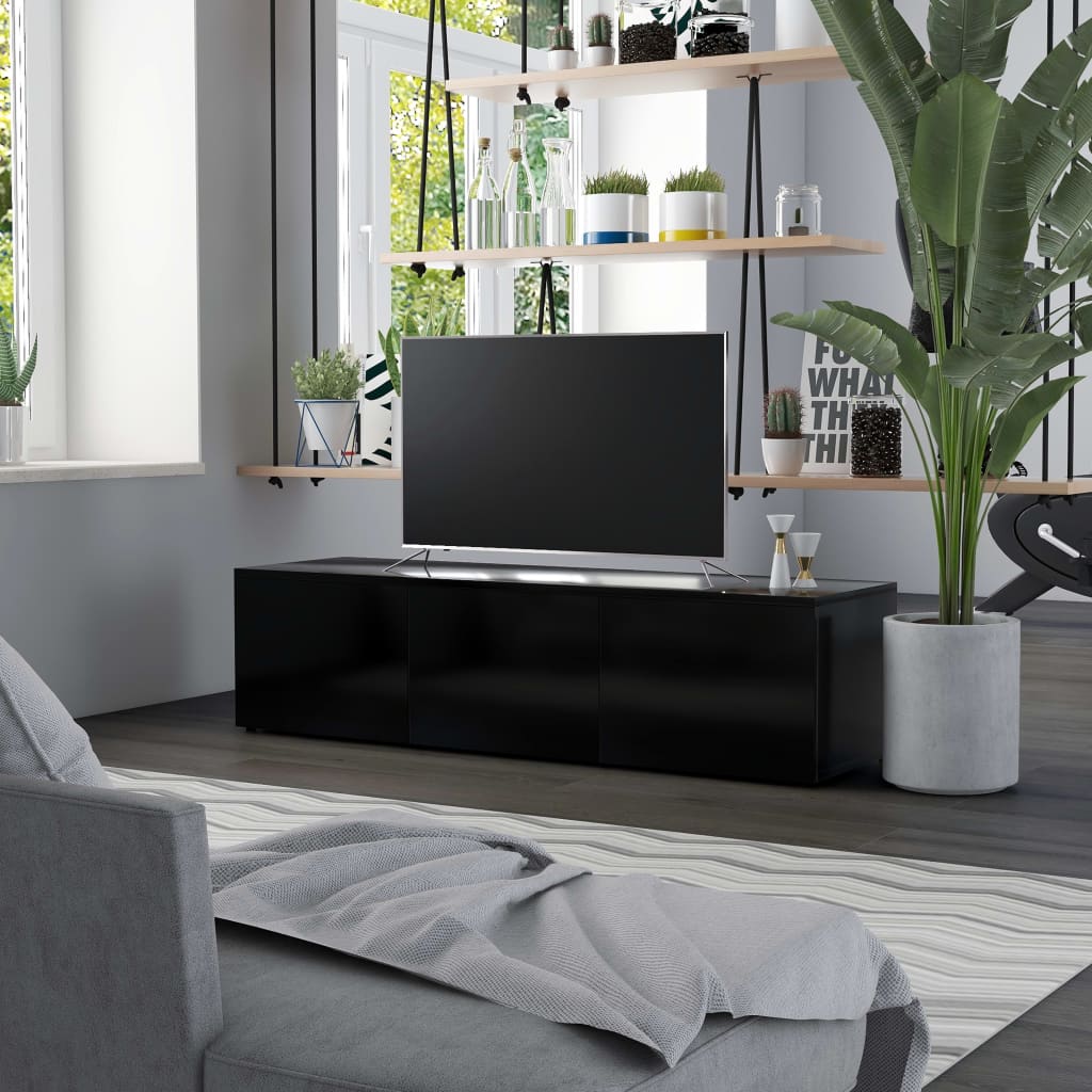 vidaXL Televizoriaus spintelė, juoda, 120x34x30cm, apdirbta mediena