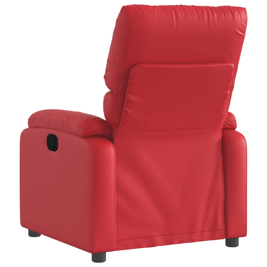 vidaXL Atlošiamas krėslas, raudonos spalvos, dirbtinė oda
