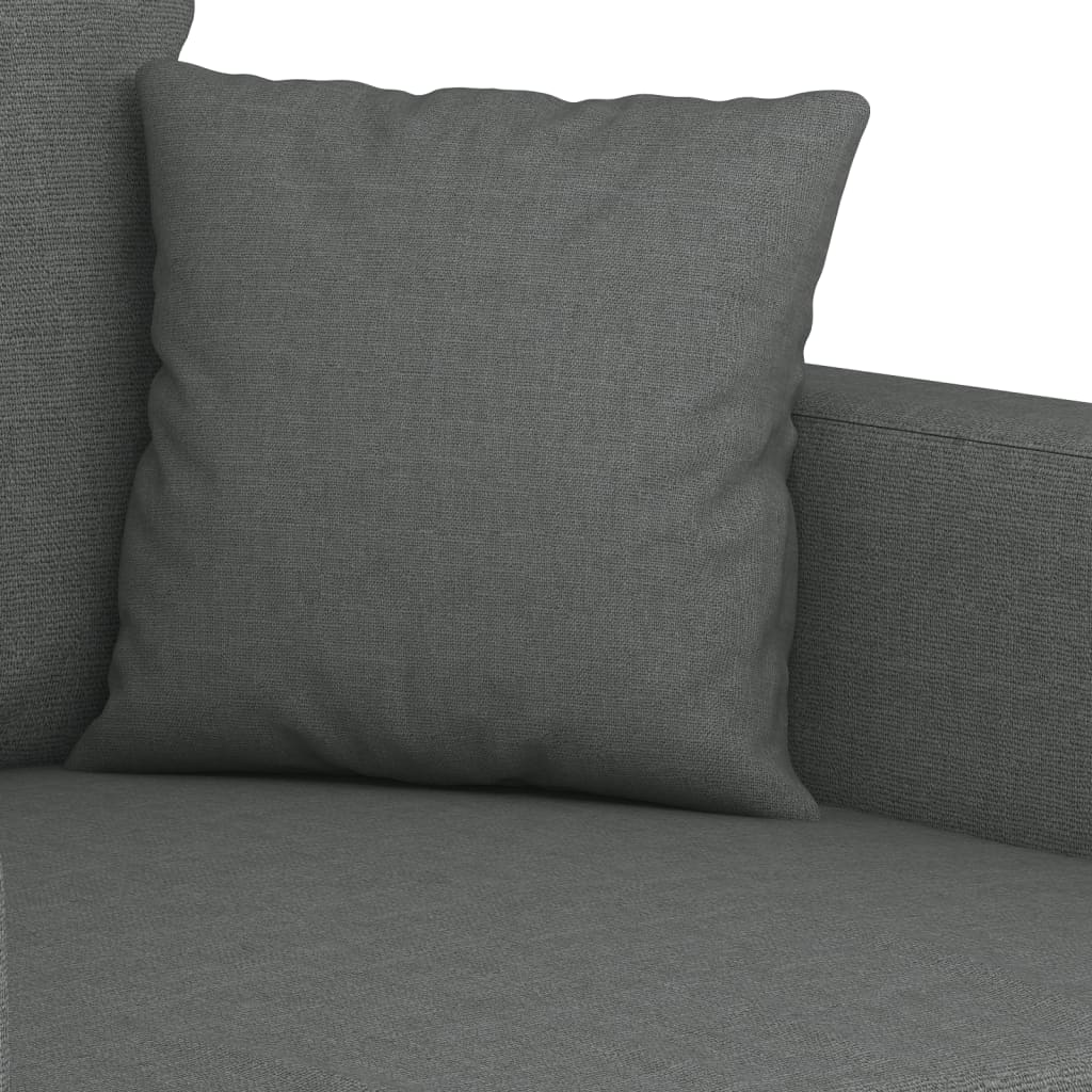 vidaXL Trivietė sofa, tamsiai pilkos spalvos, 180cm, audinys