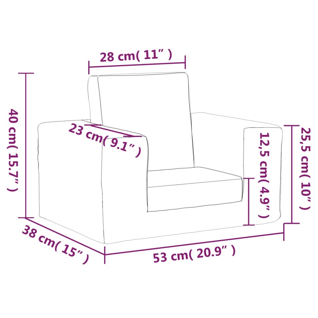 vidaXL Vaikiška sofa-lova, kreminės spalvos, minkštas pliušas