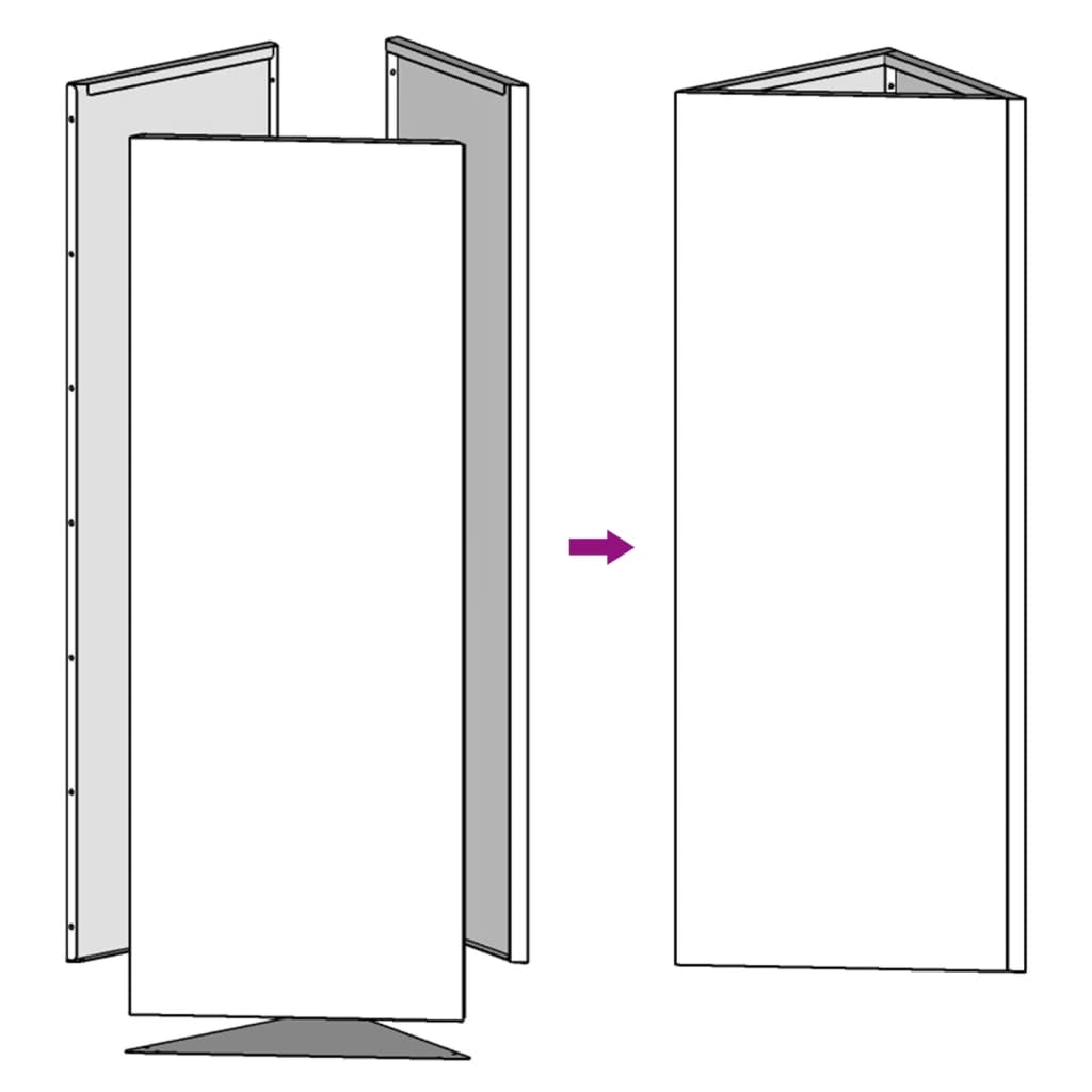 vidaXL Sodo lovelis, baltos spalvos, 30x26x75cm, plienas, trikampis