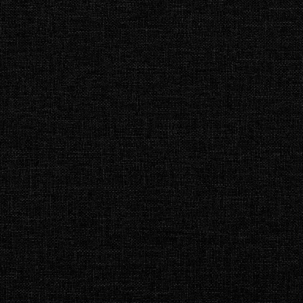 vidaXL Lova su čiužiniu, juodos spalvos, 90x200cm, audinys