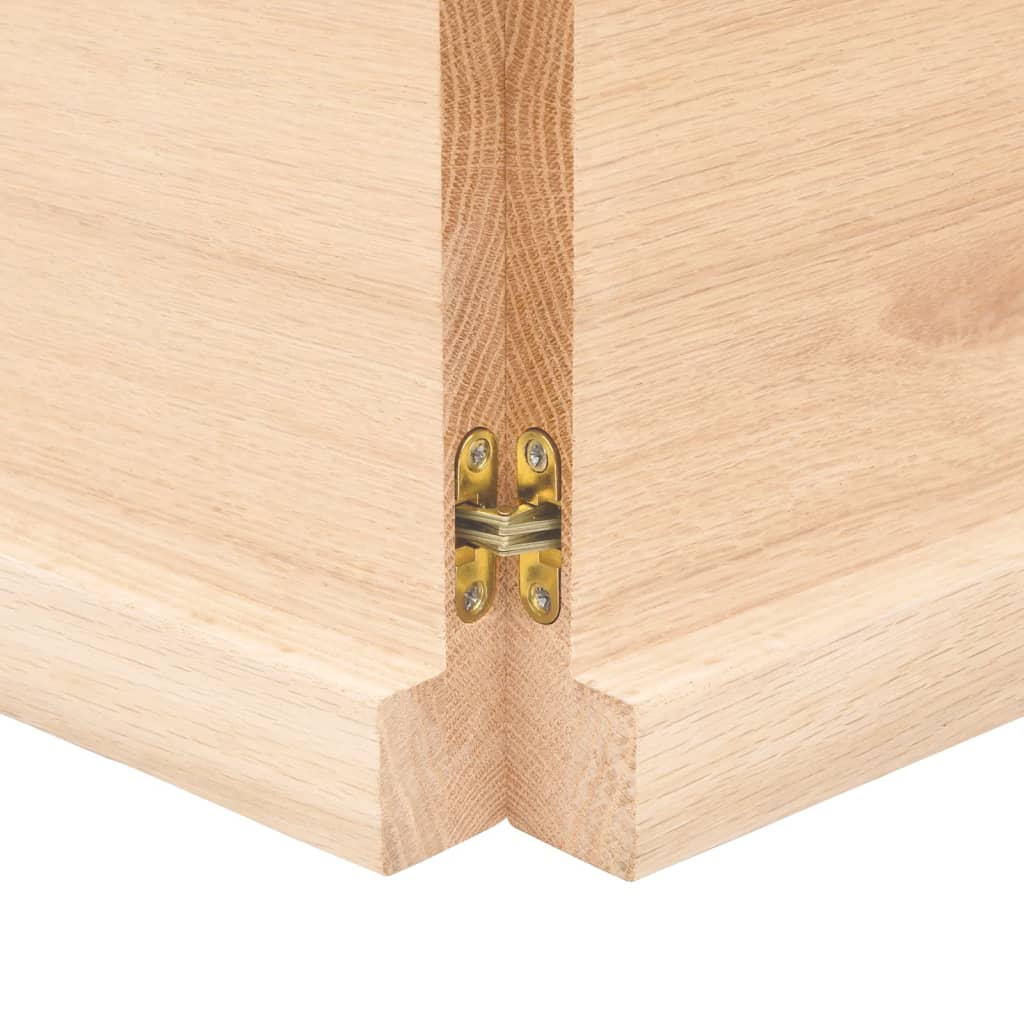 vidaXL Stalviršis, 120x40x(2–4)cm, neapdorotas ąžuolo medienos masyvas