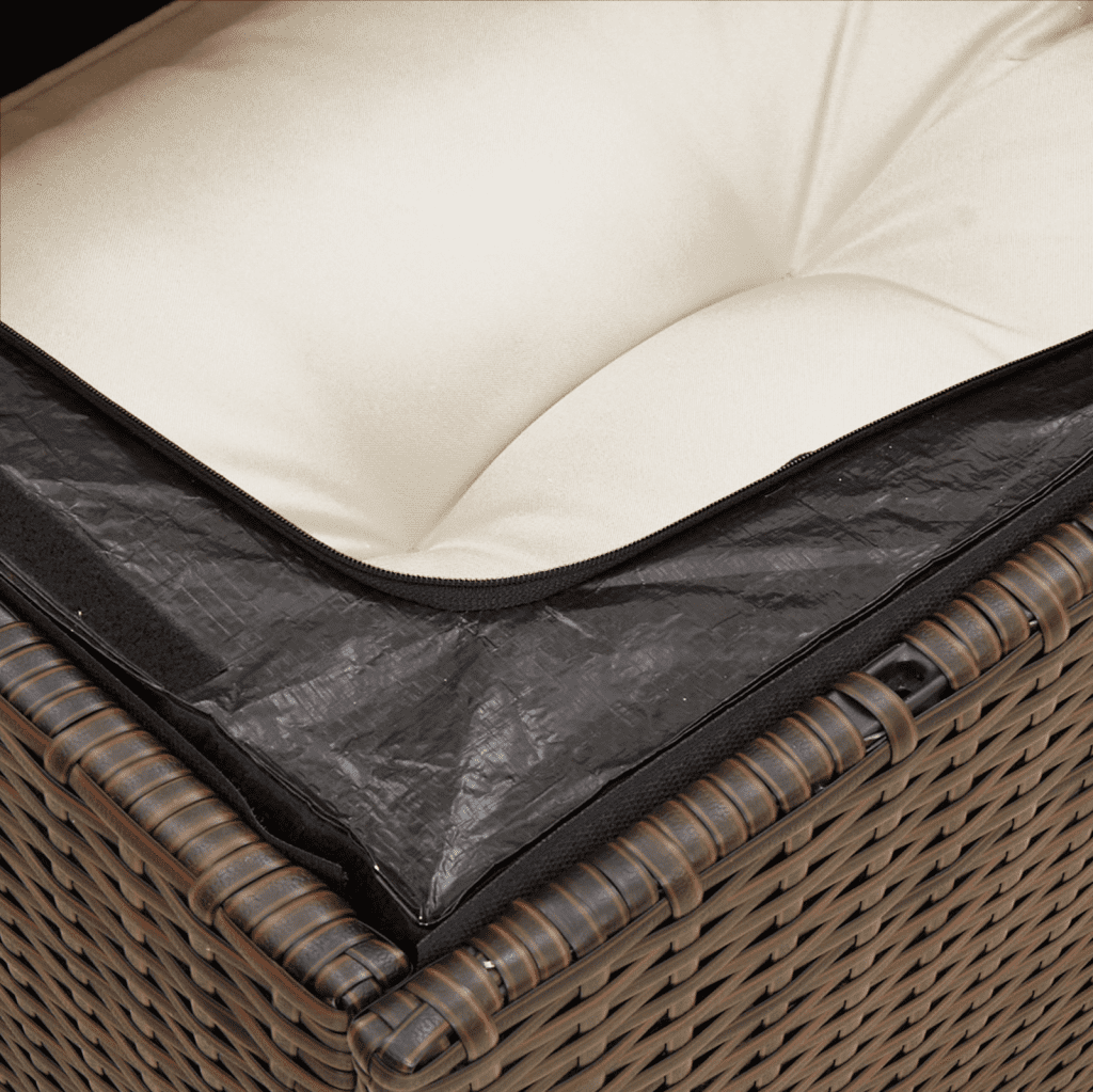vidaXL Sofos komplektas su pagalvėlėmis, 6 dalių, rudas, poliratanas