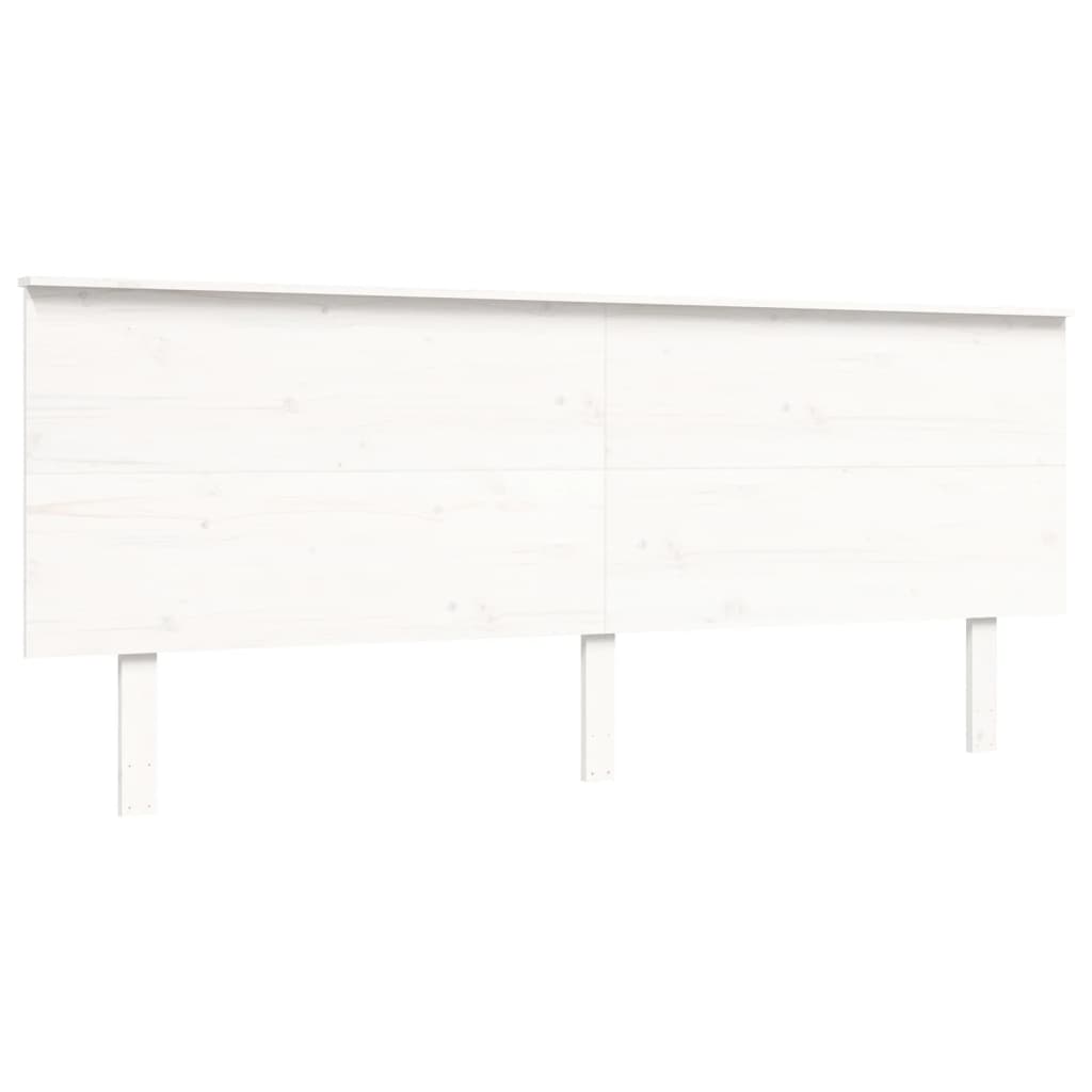 vidaXL Lova senjorams su galvūgaliu, baltas, 200x200 cm, mediena