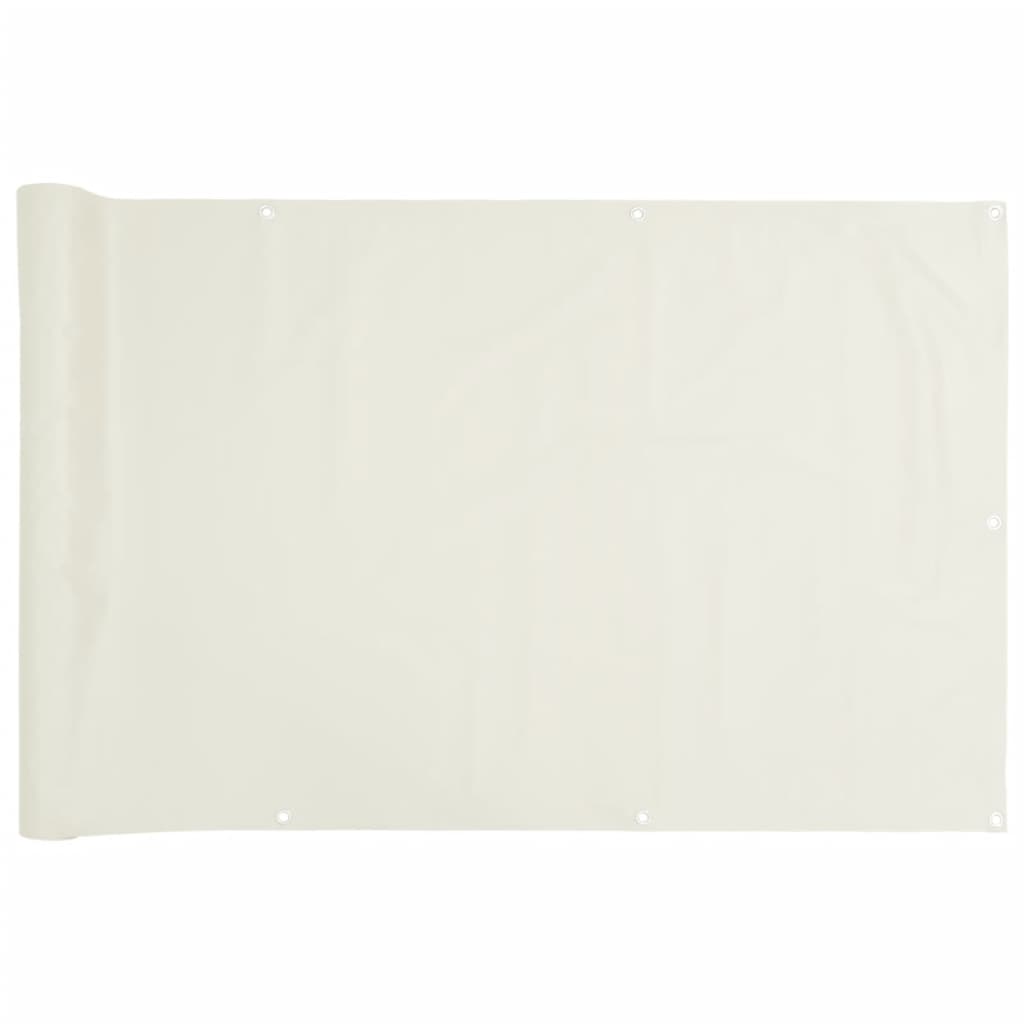 vidaXL Privatumo suteikianti balkono pertvara, balta, 600x120cm, PVC