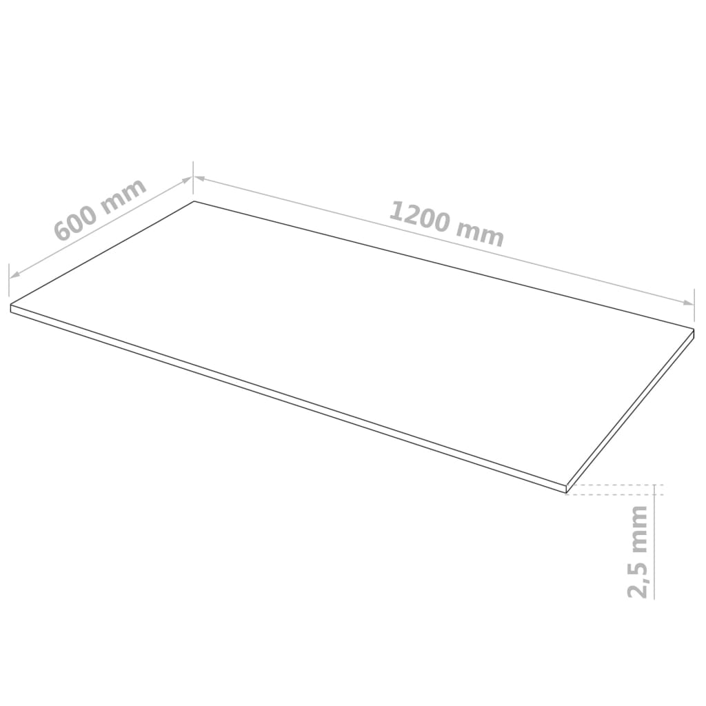 vidaXL MDF plokščių lakštai, 5vnt., stačiakampiai, 120x60cm, 2,5mm