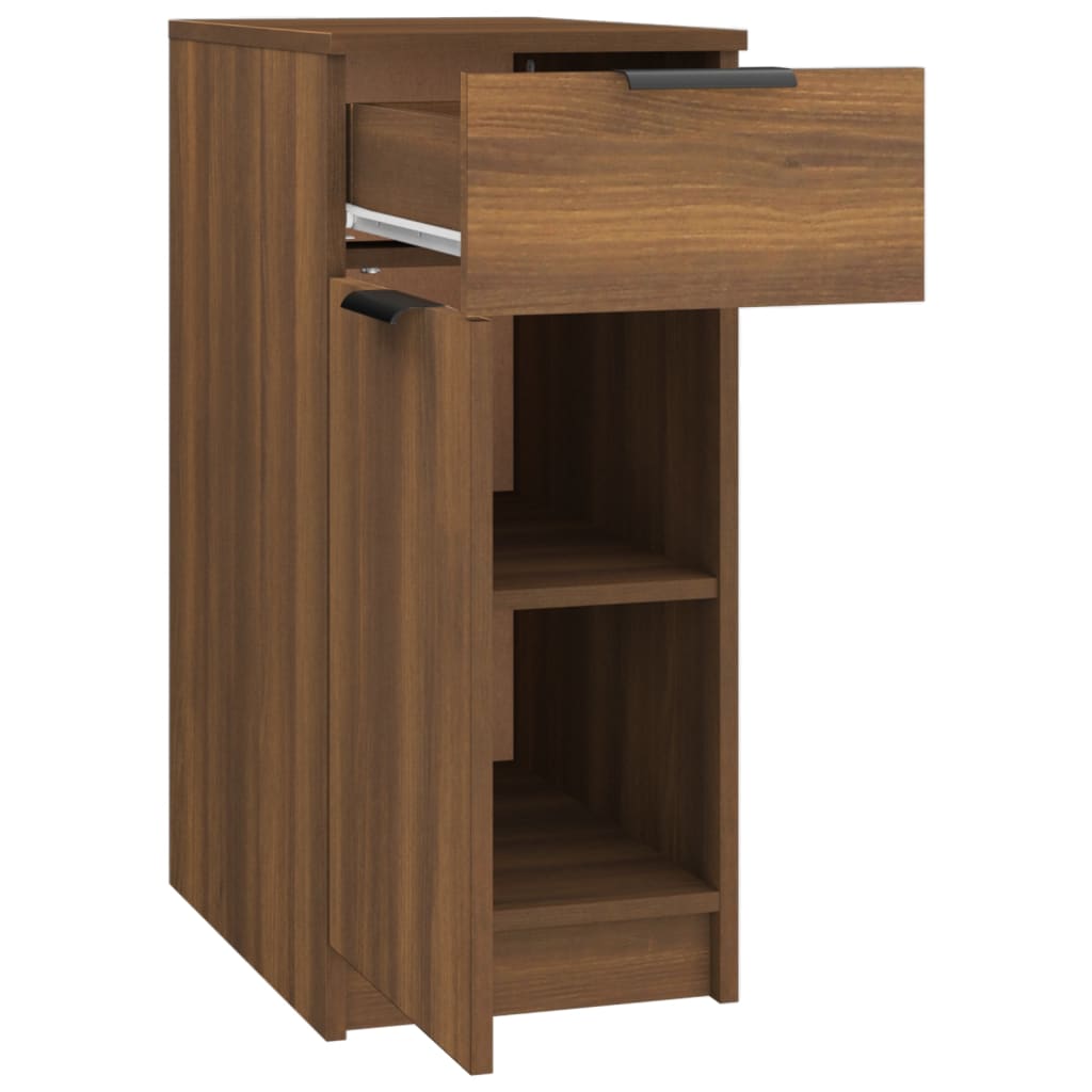 vidaXL Rašomojo stalo spintelė, ruda, 33,5x50x75cm, apdirbta mediena