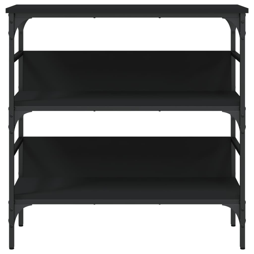 vidaXL Konsolinis staliukas, juodas, 75x32x75cm, apdirbta mediena