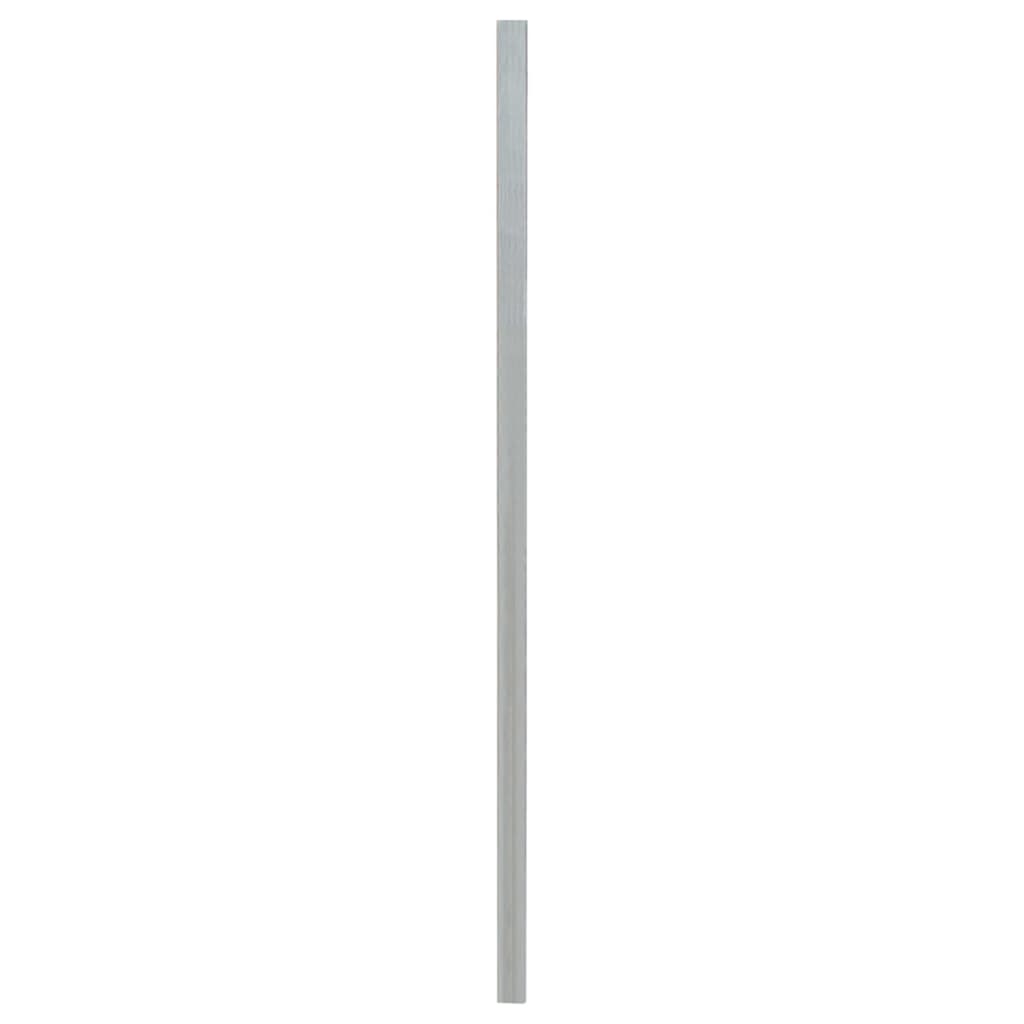 vidaXL Tvoros stulpai, 10vnt., sidabriniai, 200cm, plienas