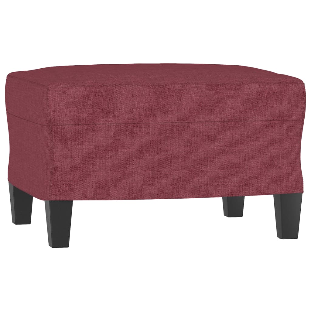 vidaXL Trivietė sofa su pakoja, raudonojo vyno spalvos, 180cm, audinys