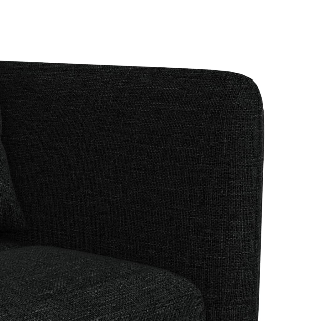 vidaXL L formos sofa-lova, juodos spalvos, 275x140x70cm, audinys