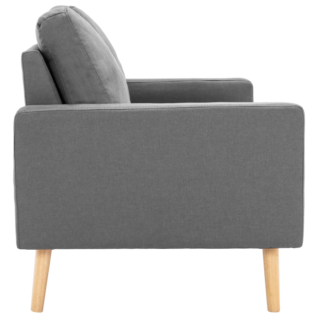 vidaXL Trivietė sofa, šviesiai pilkos spalvos, audinys