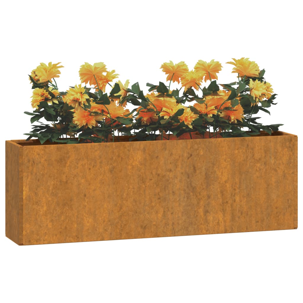 vidaXL Sieniniai loveliai, 2vnt., rūdžių, 53x10x17cm, Corten plienas