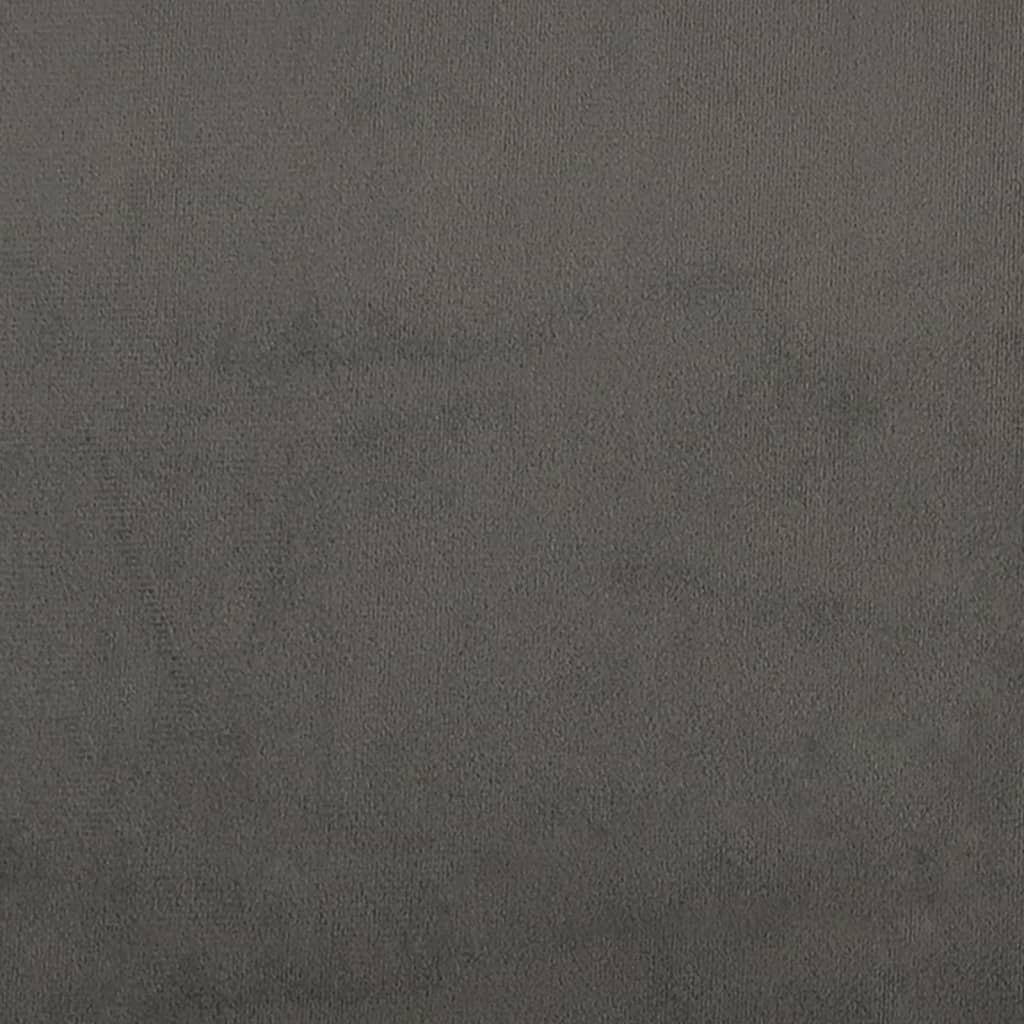 vidaXL Galvūgalis su auselėmis, tamsiai pilkos,183x23x78/88cm, aksomas