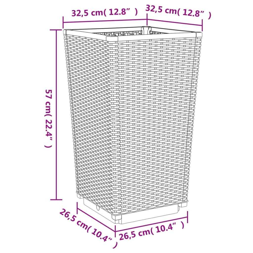 vidaXL Sodo loveliai, 2vnt., baltos spalvos, 32,5x32,5x57cm, PP