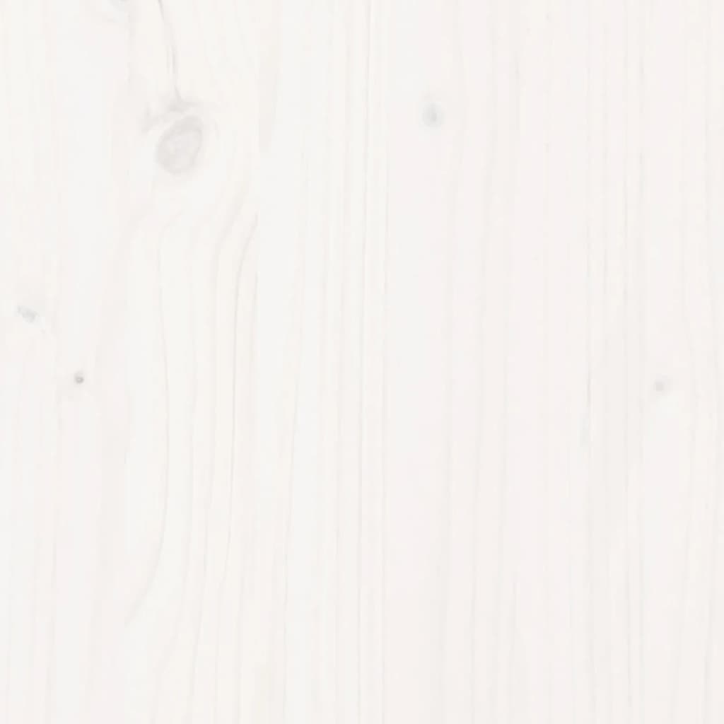 vidaXL Aukšta vaikiška lova su čiuožykla, balta, 90x200cm, pušis
