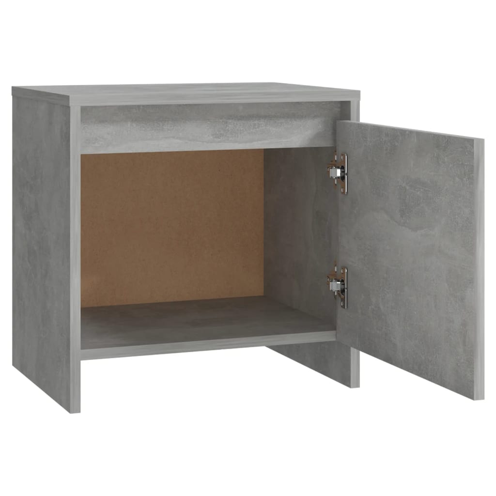 vidaXL Naktinės spintelės, 2vnt., betono pilkos, 45x34x44,5cm, MDP