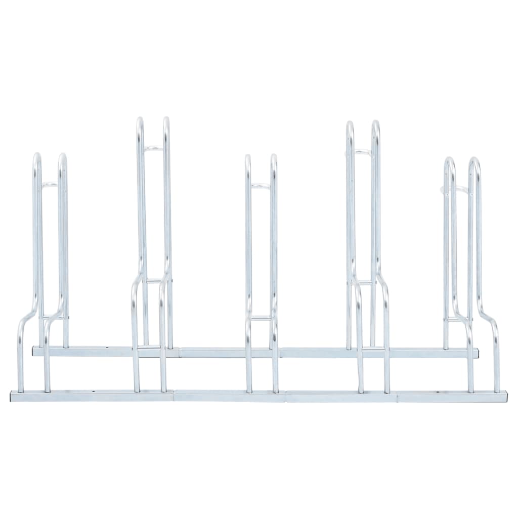 vidaXL Dviračių stovas penkiems dviračiams, galvanizuotas plienas