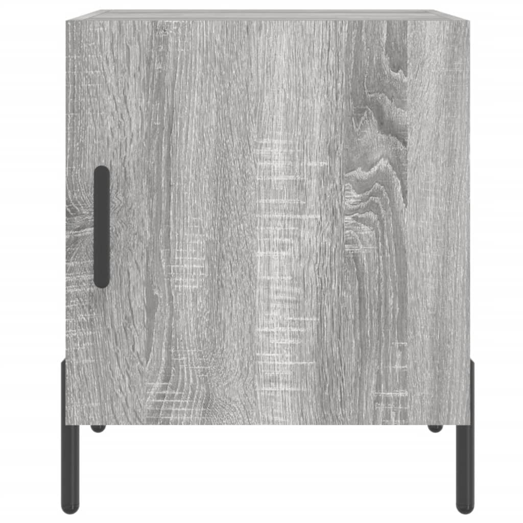 vidaXL Naktinės spintelės, 2vnt., pilkos ąžuolo, 40x40x50cm, mediena