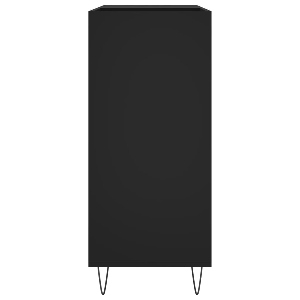 vidaXL Vinilinių plokštelių spintelė, juoda, 84,5x38x89cm, mediena