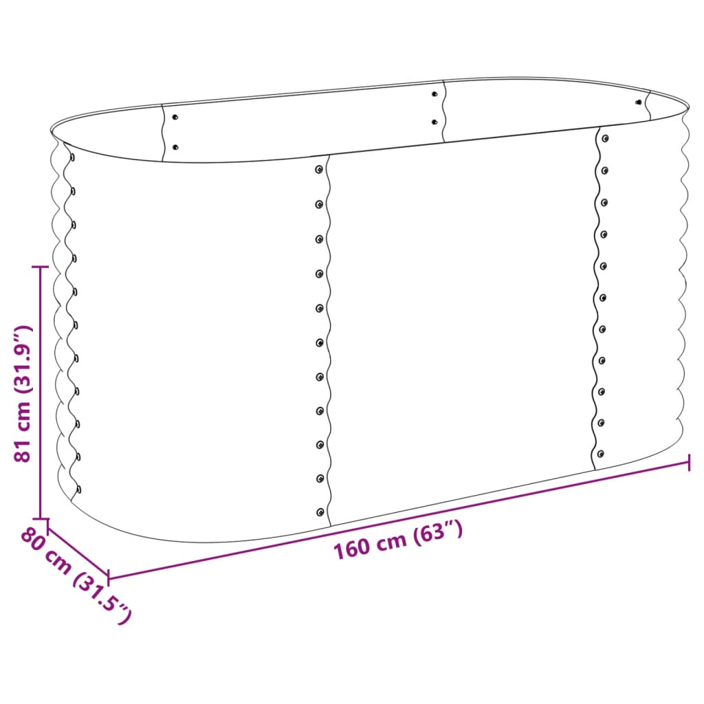 vidaXL Lovelis, pilkas, 160x80x81cm, galvanizuotas plienas, aukštas