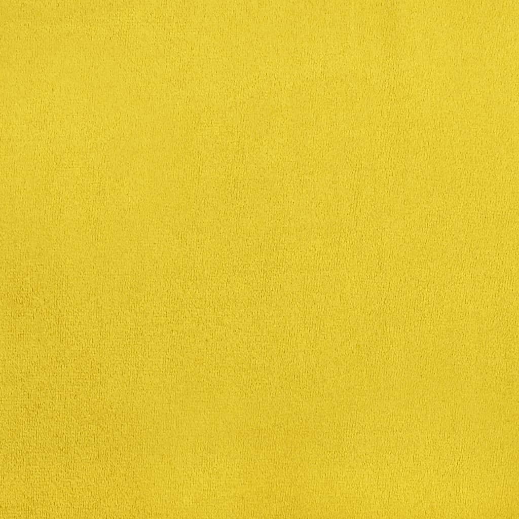 vidaXL Valgomojo kėdės, 6vnt., garstyčių geltonos spalvos, aksomas