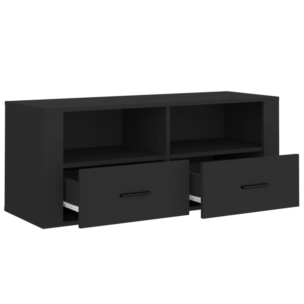 vidaXL Televizoriaus spintelė, juodos spalvos, 100x35x40cm, mediena