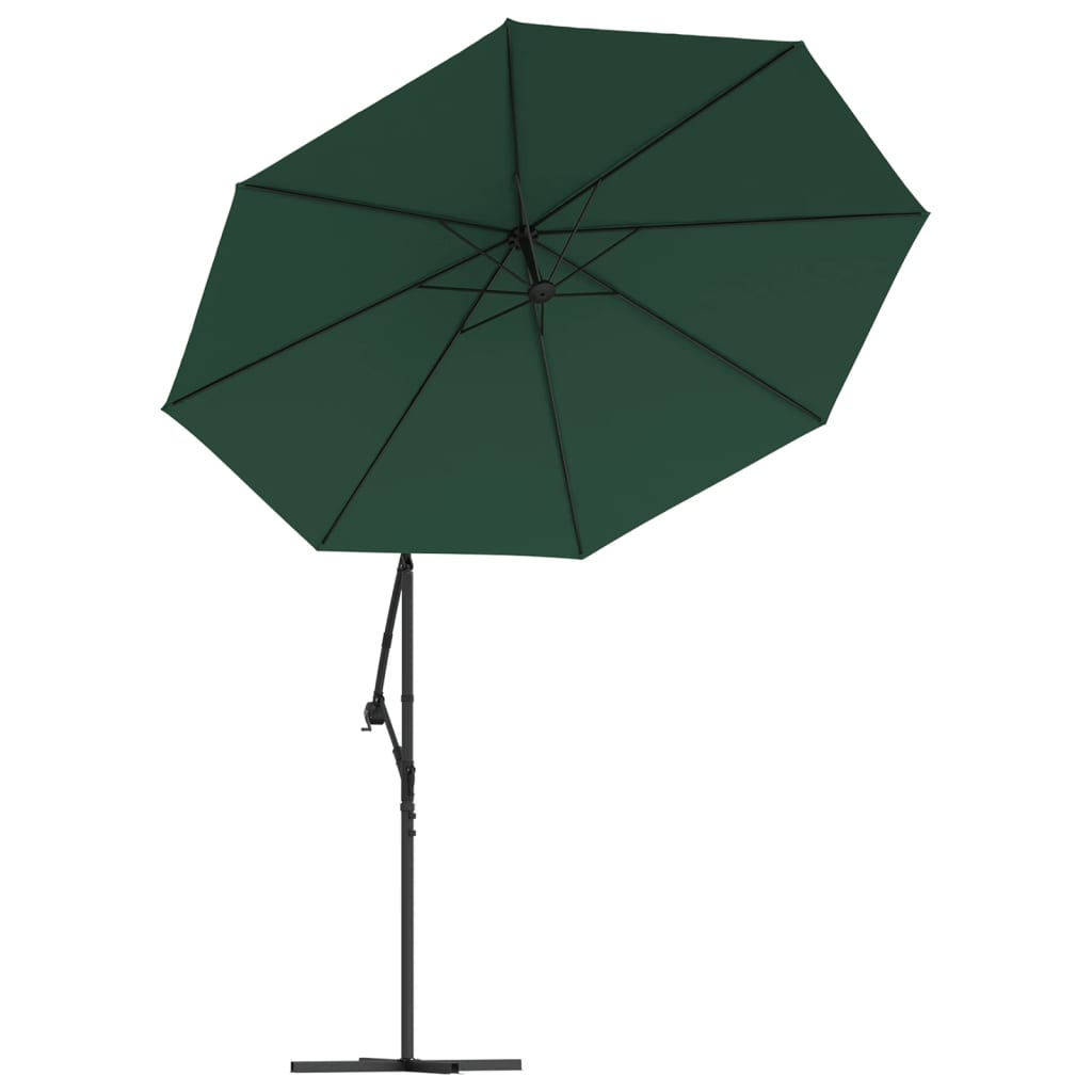 vidaXL Pakaitinis audinys gembiniam skėčiui, žalios spalvos, 300cm