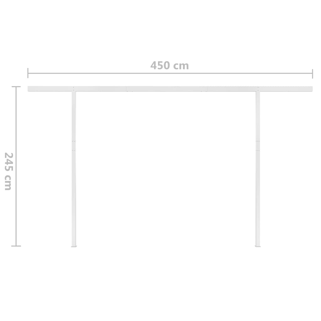 vidaXL Rankiniu būdu ištraukiama markizė, kreminė, 5x3m