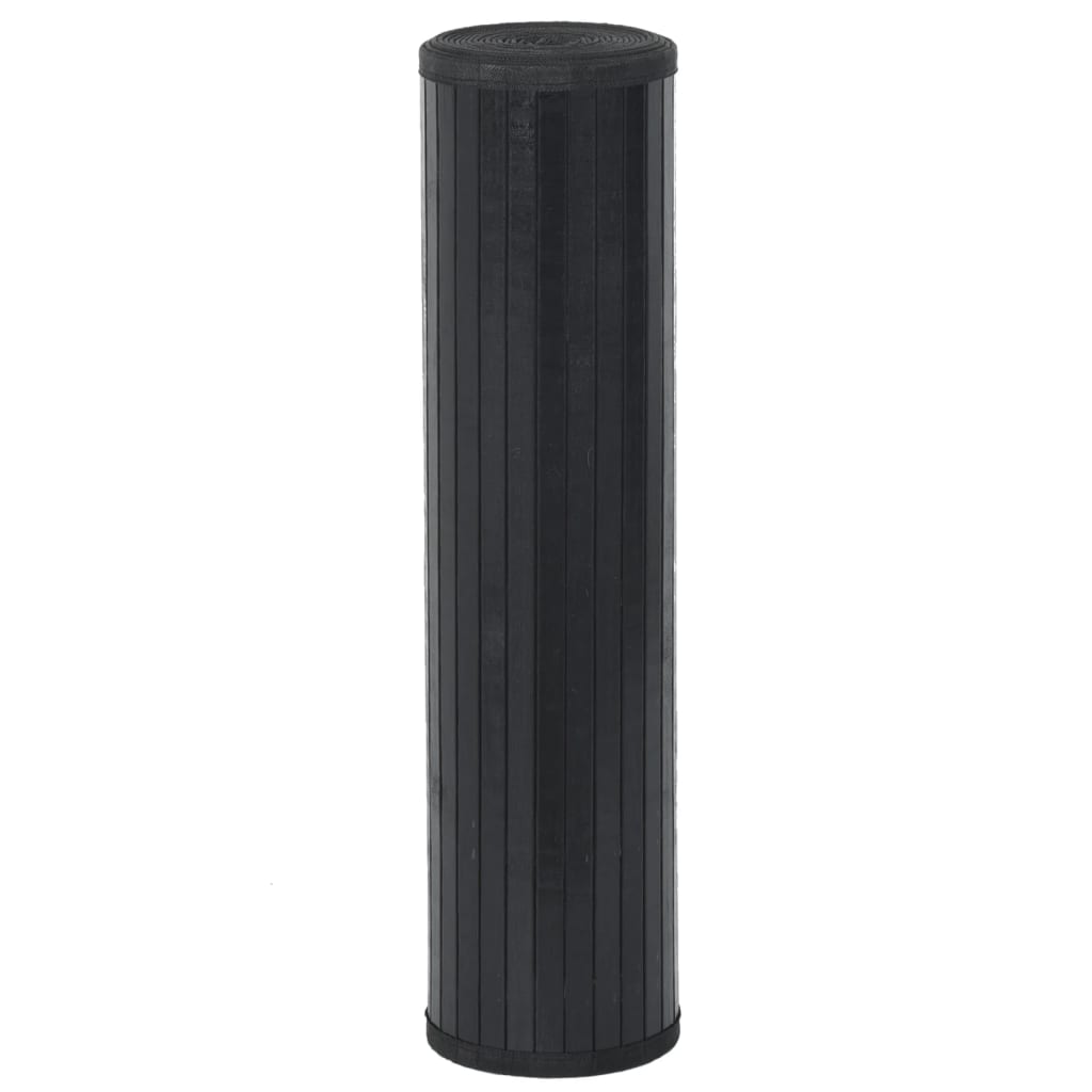 vidaXL Kilimas, juodos spalvos, 60x400cm, bambukas, stačiakampis