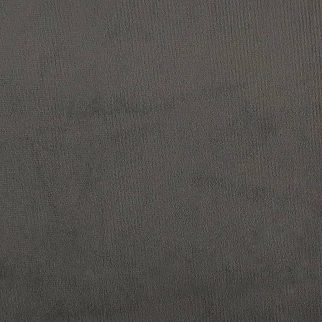 vidaXL Spyruoklinis čiužinys, tamsiai pilkas, 100x200x20 cm, aksomas