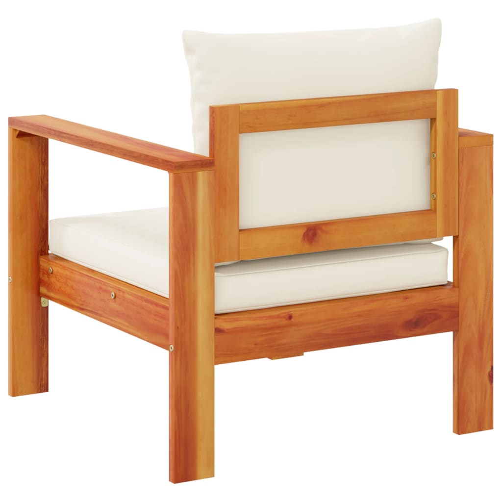 vidaXL Sodo kėdė su pagalvėlėmis, akacijos medienos masyvas