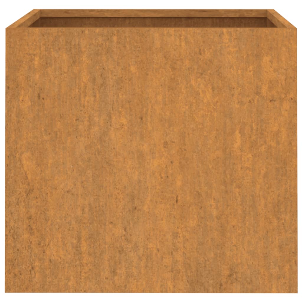 vidaXL Loveliai, 2vnt., 32x30x29cm, Corten plienas