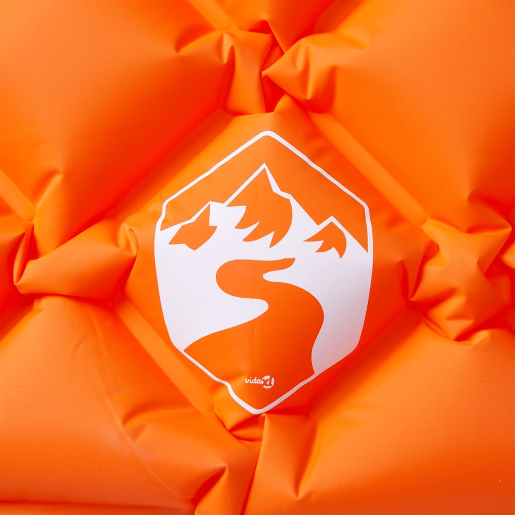 vidaXL Pripučiamas čiužinys su pagalve, oranžinis, vienvietis