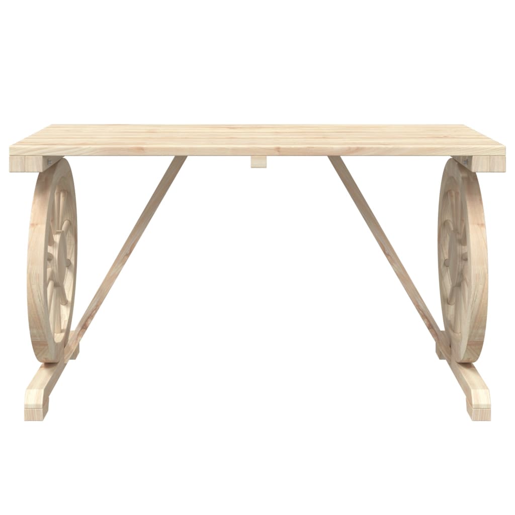 vidaXL Sodo stalas, 115x55x65cm, eglės medienos masyvas