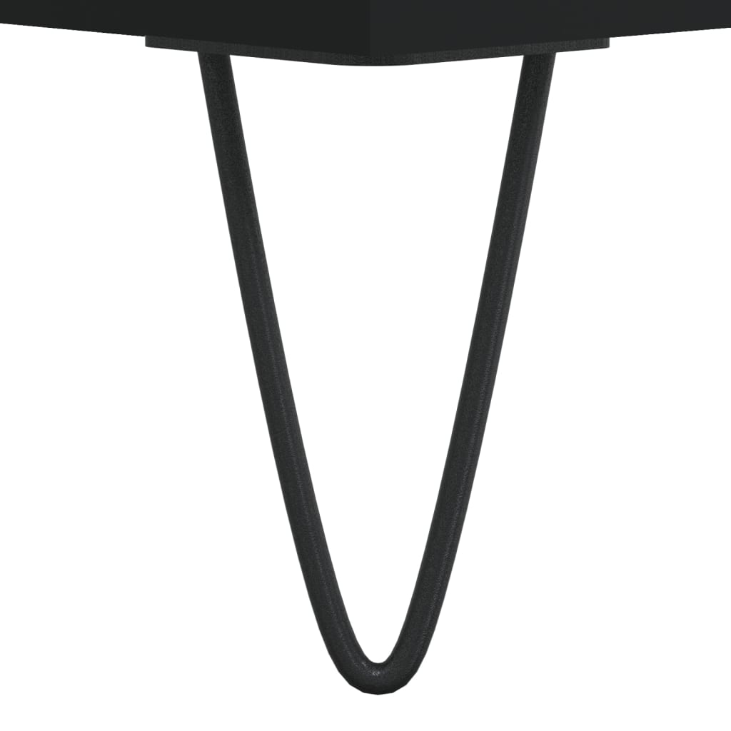 vidaXL Vinilinių plokštelių spintelė, juoda, 84,5x38x89cm, mediena